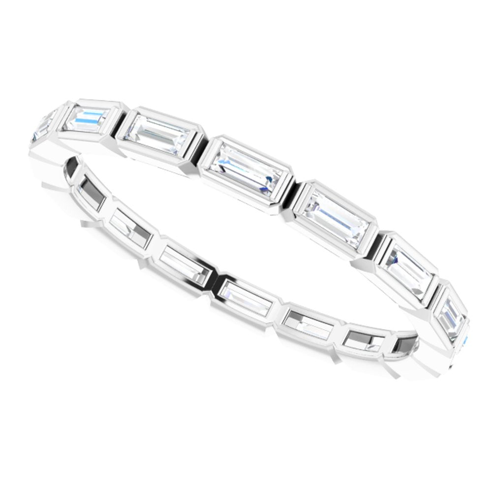 14K White Gold 1/2 CTW Natural Diamond Eternity Band Size 6