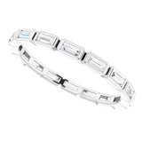 14K White Gold 1/2 CTW Natural Diamond Eternity Band Size 6