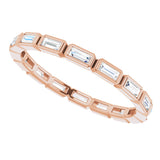 14K Rose Gold 1/2 CTW Natural Diamond Eternity Band Size 7.5