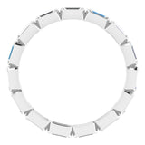14K White Gold 1/2 CTW Natural Diamond Eternity Band Size 6.5