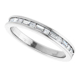 14K White 3/8 CTW Natural Diamond Channel Set Anniversary Band