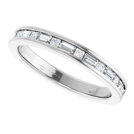 14K White 3/8 CTW Lab-Grown Diamond Channel Set Anniversary Band