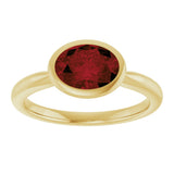 14K Yellow Gold Natural Mozambique Garnet Ring