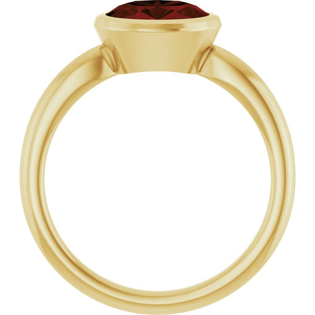 14K Yellow Gold Natural Mozambique Garnet Ring