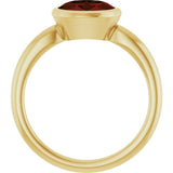 14K Yellow Gold Natural Mozambique Garnet Ring