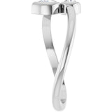 14K White Gold 1/4 CTW Natural Diamond Two-Stone Bypass Ring