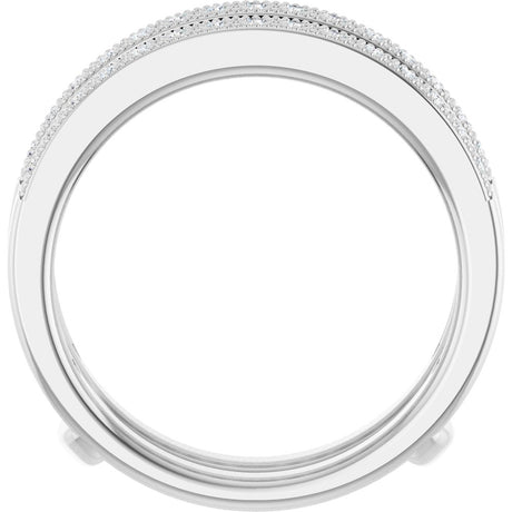 14K White 1/3 CTW Natural Diamond Ring Guard