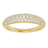 14K Yellow 1/2 CTW Natural Diamond Anniversary Band Size 7