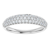 14K White 1/2 CTW Natural Diamond Anniversary Band Size 7