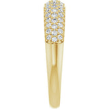14K Yellow 1/2 CTW Natural Diamond Anniversary Band Size 7