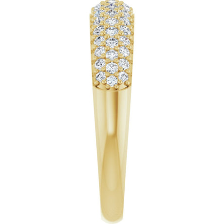 14K Yellow 1/2 CTW Natural Diamond Anniversary Band Size 7