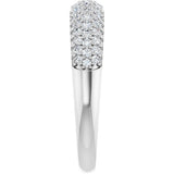 14K White 1/2 CTW Natural Diamond Anniversary Band Size 7