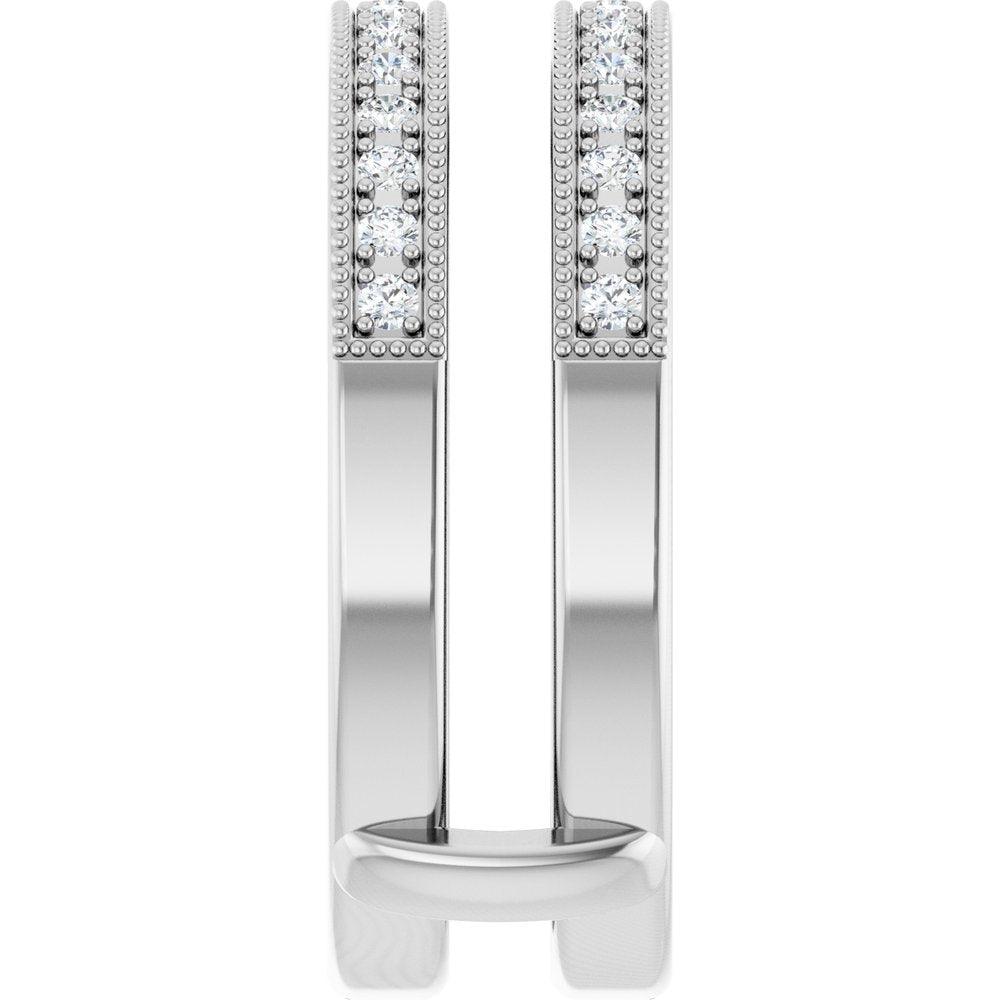 14K White 1/3 CTW Natural Diamond Ring Guard