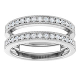 14K White 1/3 CTW Natural Diamond Ring Guard