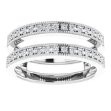 14K White 1/3 CTW Natural Diamond Ring Guard