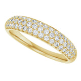 14K Yellow 1/2 CTW Natural Diamond Anniversary Band Size 7