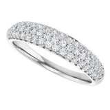 14K White 1/2 CTW Natural Diamond Anniversary Band Size 7