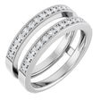 14K White 1/3 CTW Natural Diamond Ring Guard