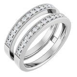 14K White 1/3 CTW Natural Diamond Ring Guard