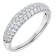 14K White 1/2 CTW Natural Diamond Anniversary Band Size 7