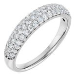 14K White 1/2 CTW Natural Diamond Anniversary Band Size 7