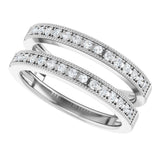 14K White 1/3 CTW Natural Diamond Ring Guard
