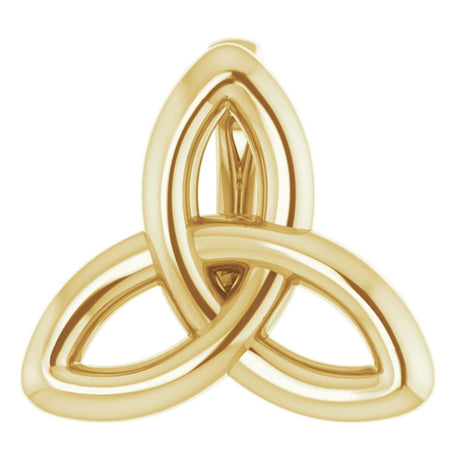 14K Yellow Celtic-Inspired Trinity Pendant