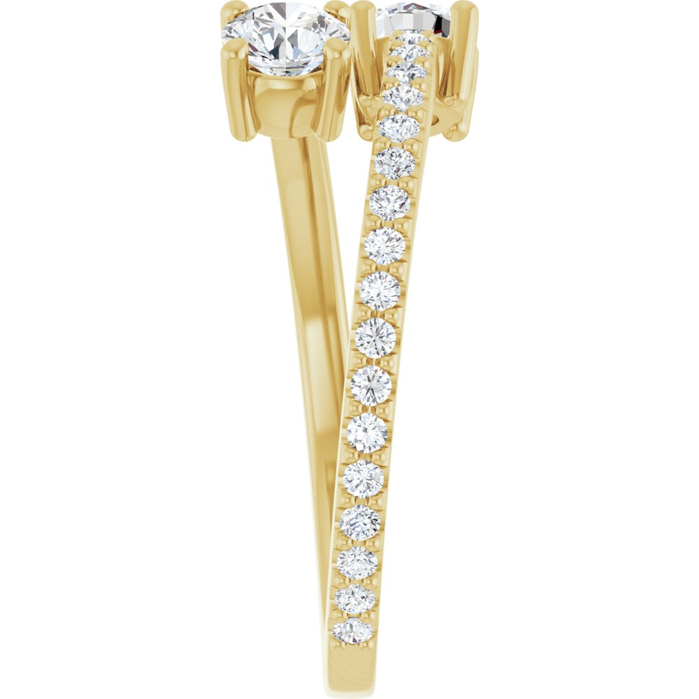 14K Yellow 7/8 CTW Lab-Grown Diamond Ring