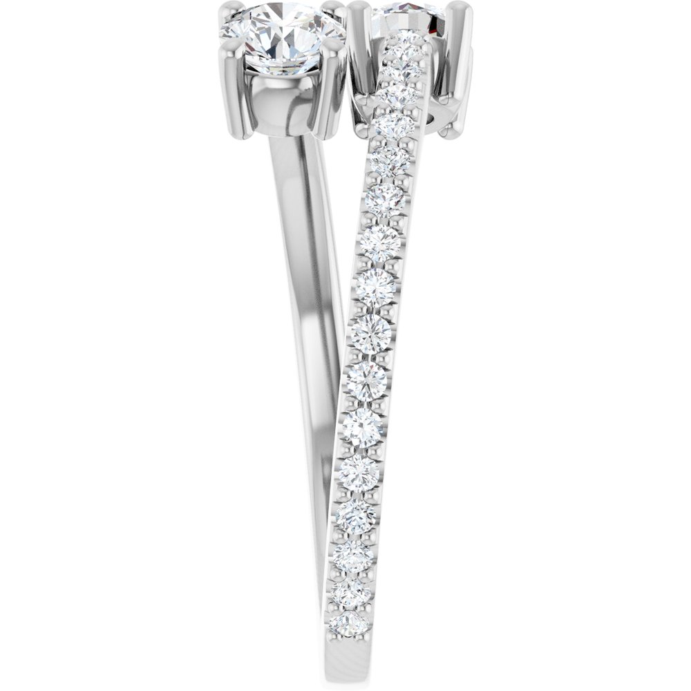 14K White Gold 7/8 CTW Lab-Grown Diamond Ring