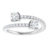 14K White 7/8 CTW Lab-Grown Diamond Ring