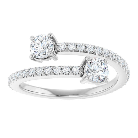 14K White Gold 7/8 CTW Lab-Grown Diamond Ring