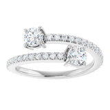 14K White 7/8 CTW Lab-Grown Diamond Ring