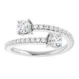 14K White Gold 7/8 CTW Lab-Grown Diamond Ring