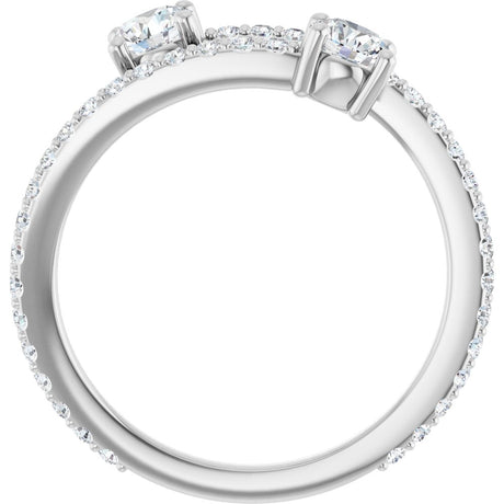 14K White Gold 7/8 CTW Lab-Grown Diamond Ring