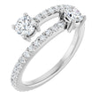 14K White 7/8 CTW Lab-Grown Diamond Ring