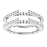 14K White 1/2 CTW Natural Diamond Ring Guard