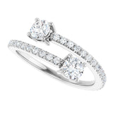 14K White 7/8 CTW Lab-Grown Diamond Ring