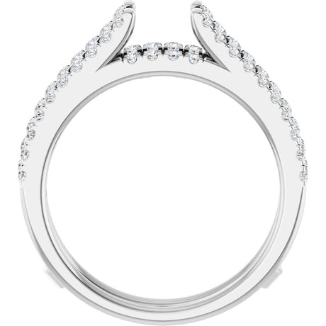 14K White Gold 1/2 CTW Natural Diamond Ring Guard