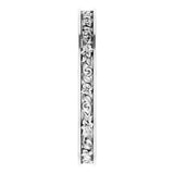 14K White 2.5 mm Floral Flat Band