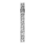 14K White Gold 2.5 mm Floral Flat Band Size 4.5