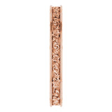 14K Rose Gold 2.5 mm Floral Flat Band Size 4
