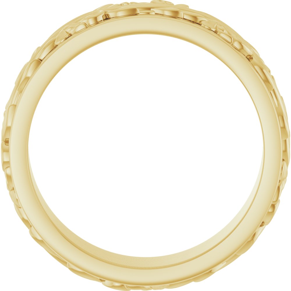 14K Yellow 7 mm Sculptural Band