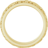 14K Yellow 7 mm Sculptural Band