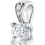 14K White Gold 1/4 Lab-Grown Diamond Pendant