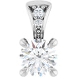 14K White Gold 1/4 Lab-Grown Diamond Pendant