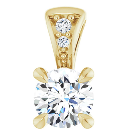 14K Yellow 1/4 Natural Diamond Pendant