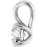 14K White Gold 1/4 Lab-Grown Diamond Pendant