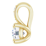14K Yellow 1/4 Natural Diamond Pendant