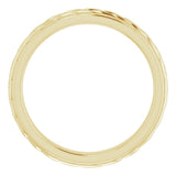 14K Yellow 3 mm Wheat Pattern Flat Band