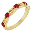 14K Yellow Natural Ruby Stackable Ring